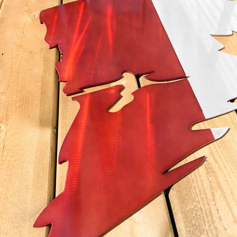 Metal Canadian Flag Canada Themed Art Canada Day Home Decor Etsy
