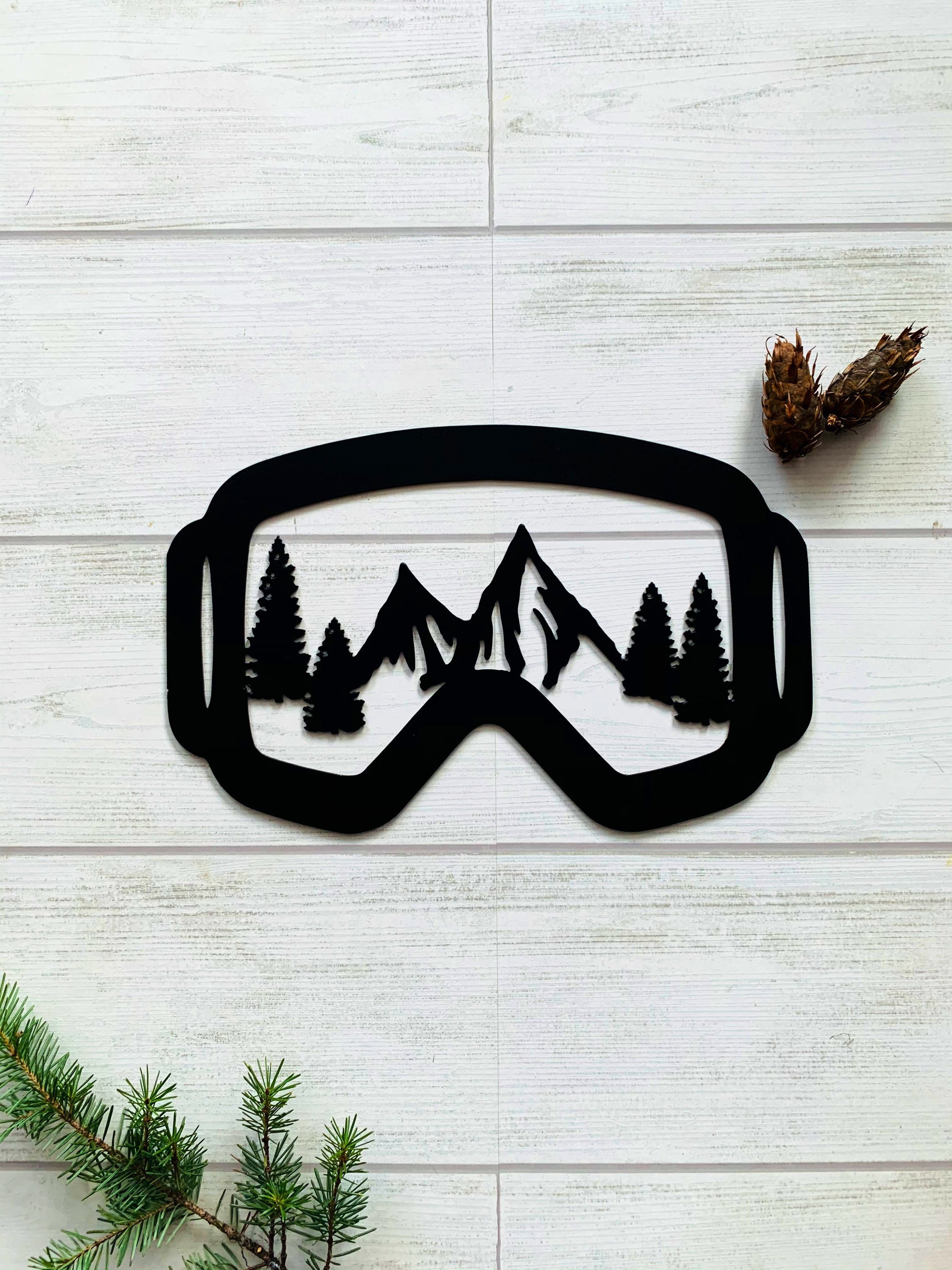 Metal Riding Goggles Sign Winter Decor Snowmobile Sign | Etsy