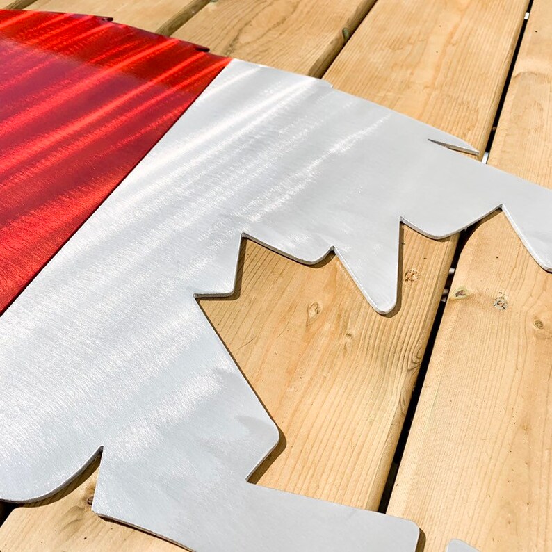 Metal Canadian Flag Canada Themed Art Canada Day Home Decor Etsy
