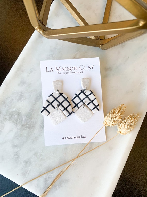 THE CEVILLE| Polymer Clay Handmade Jewelry| Neutral Classy