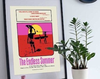The Endless Summer movie poster art print, 1966 surfing movie reproduction