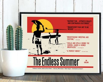 エンドレス・サマー映画ポスターのアートプリント、1966年のサーフィン
