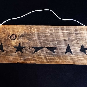Bowie wooden Blackstar wall art rustic recycled wood hanging sign
