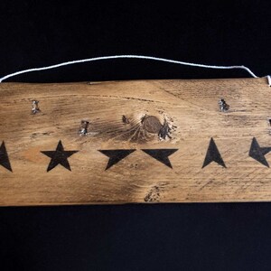 Bowie wooden Blackstar wall art rustic recycled wood hanging sign