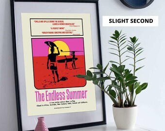 Stampa artistica della locandina del film Endless Summer (leggero secondo), film sul surf del 1966 (18 pollici x 24 pollici)