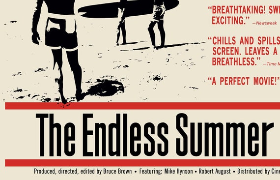 The Endless Summer Movie Poster Art Print, 1966 Surfing