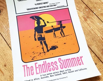 エンドレス・サマー映画ポスターアートプリント、1966年サーフィン映画