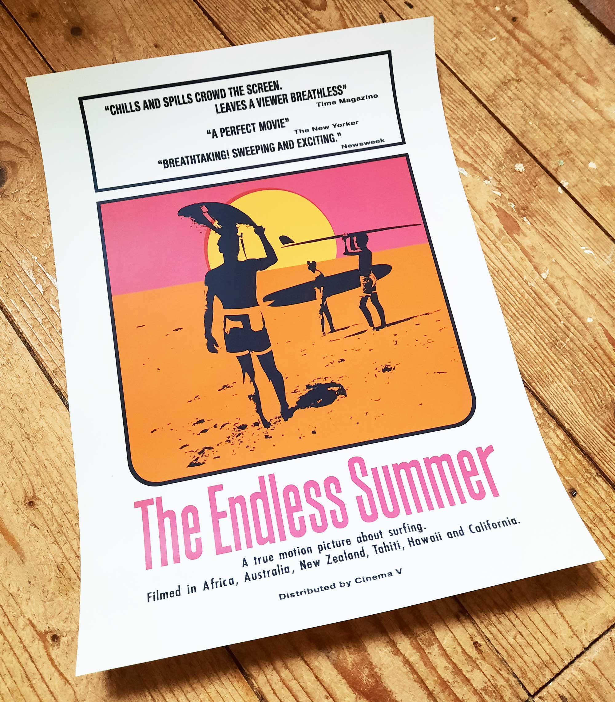 エンドレス・サマー映画ポスターアートプリント、1966年サーフィン映画