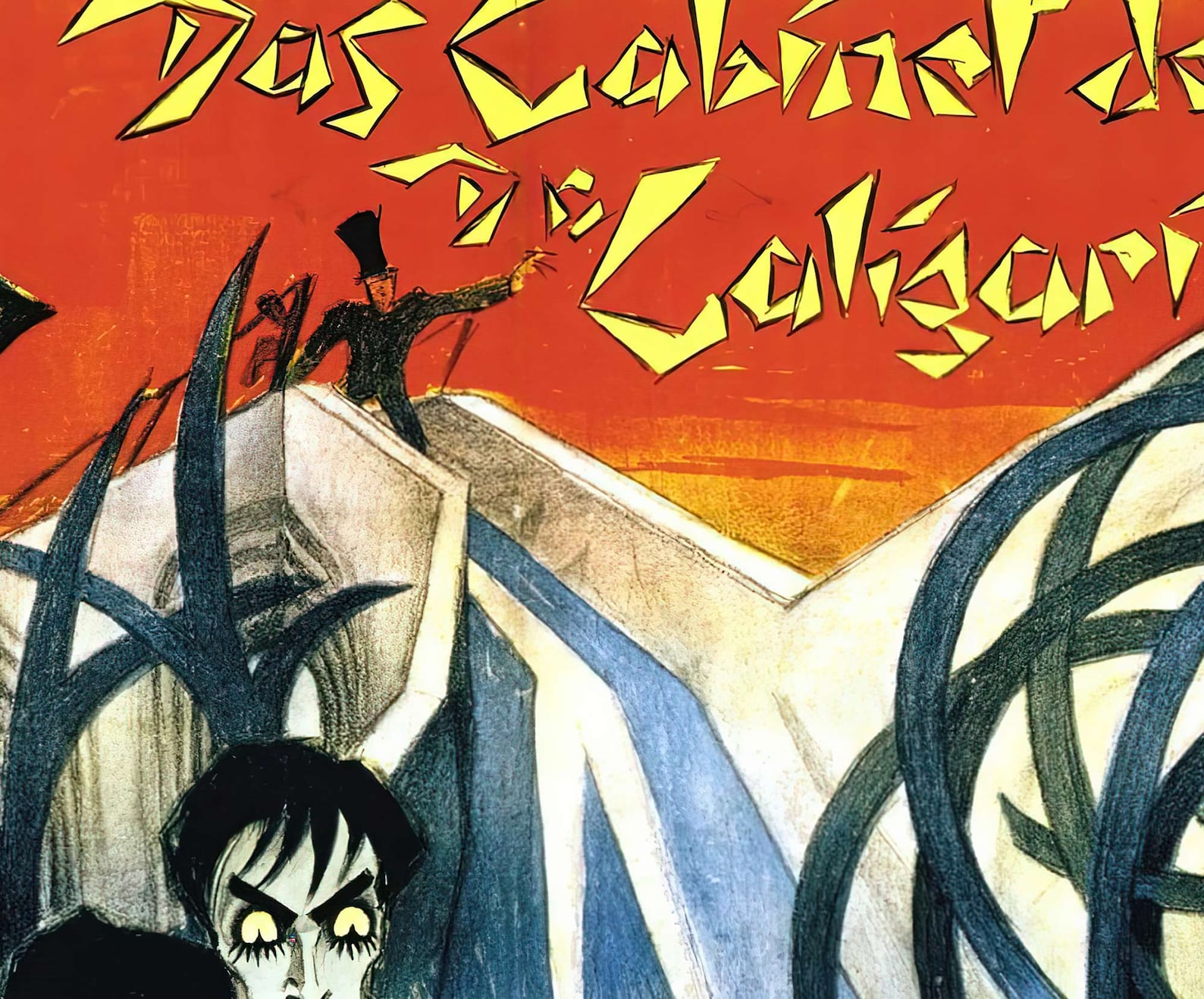 The of Dr Caligari Movie Poster Art Print, 1920, German Expressionist Horror Film, Das