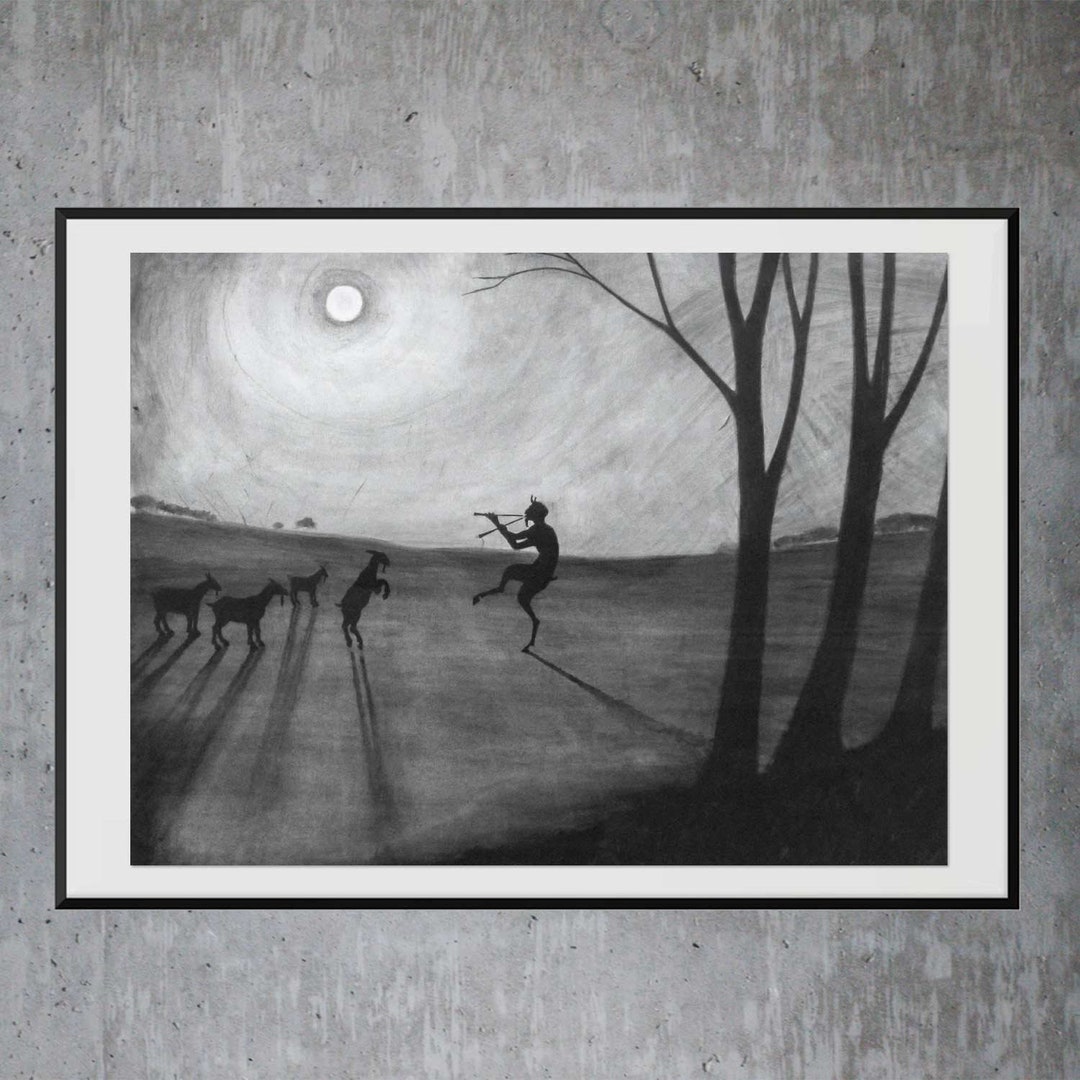 Leon Spilliaert Art Print Poster Faun By Moonshine Faun Bij leon-spilliaert-art-print-poster-faun-by-moonshine-faun-bij
