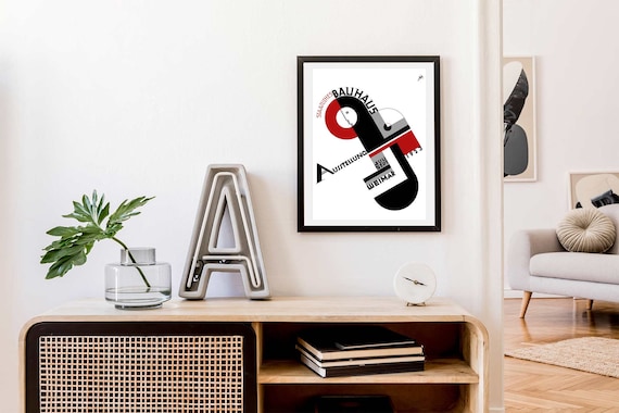 Bauhaus Art Print Poster, 1923 Bauhaus Weimar Exhibition, German