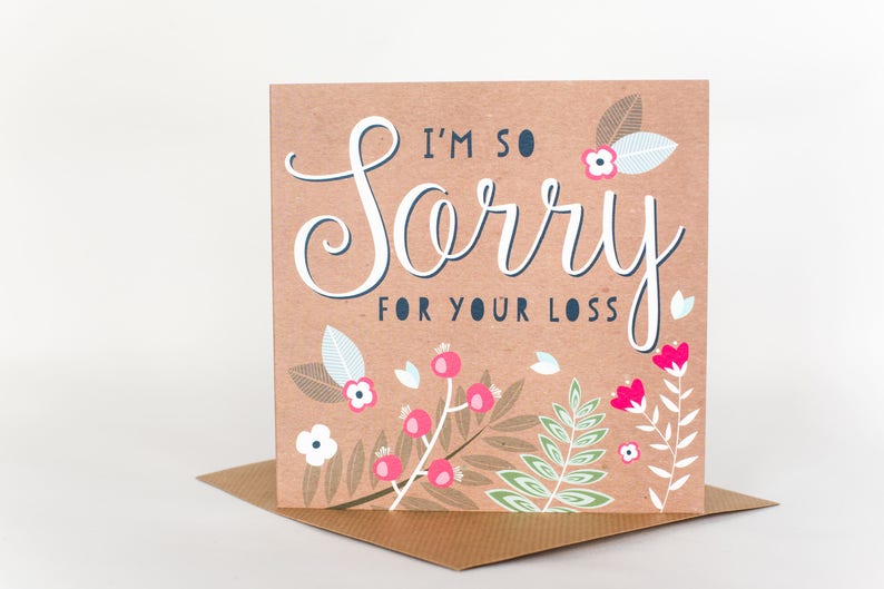 Sympathy card condolence gift condolence card bereavement gift Etsy