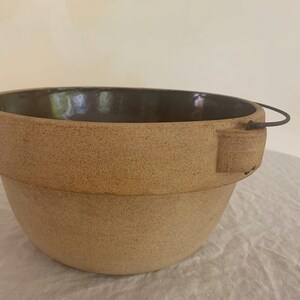 Vintage Cook-Rite Stoneware Bowl with Bail Handle