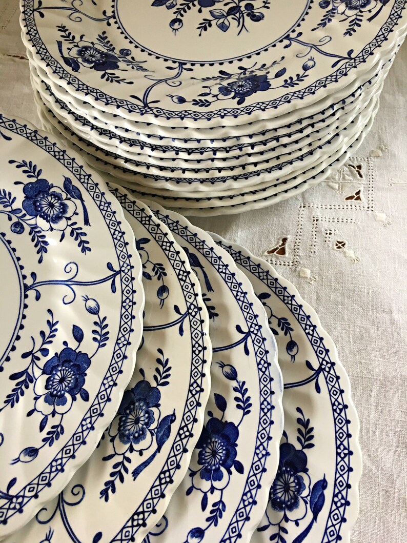 Johnson Brothers Indies Blue Dinner Plates Dinnerware Set of Etsy