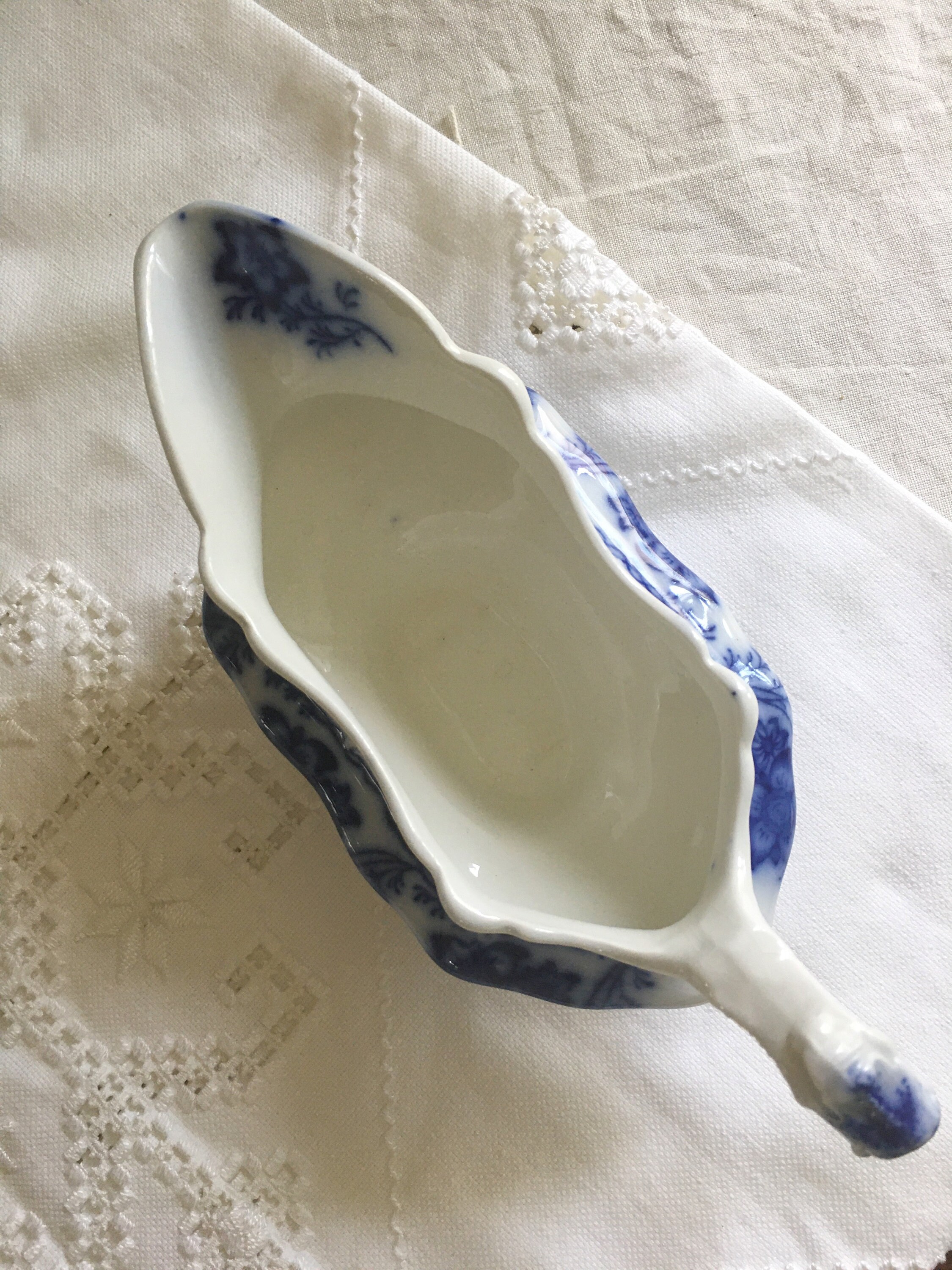 Flow Blue Gravy Boat Johnson Brothers Claremont small Chip Etsy
