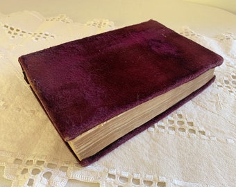 Antique Book of Common Prayer, 1864, Purple Velvet Cover