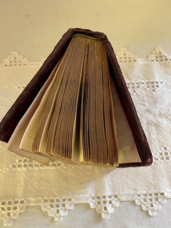 1850s velvet and gilt metal Book of Common Prayer & Bible 6