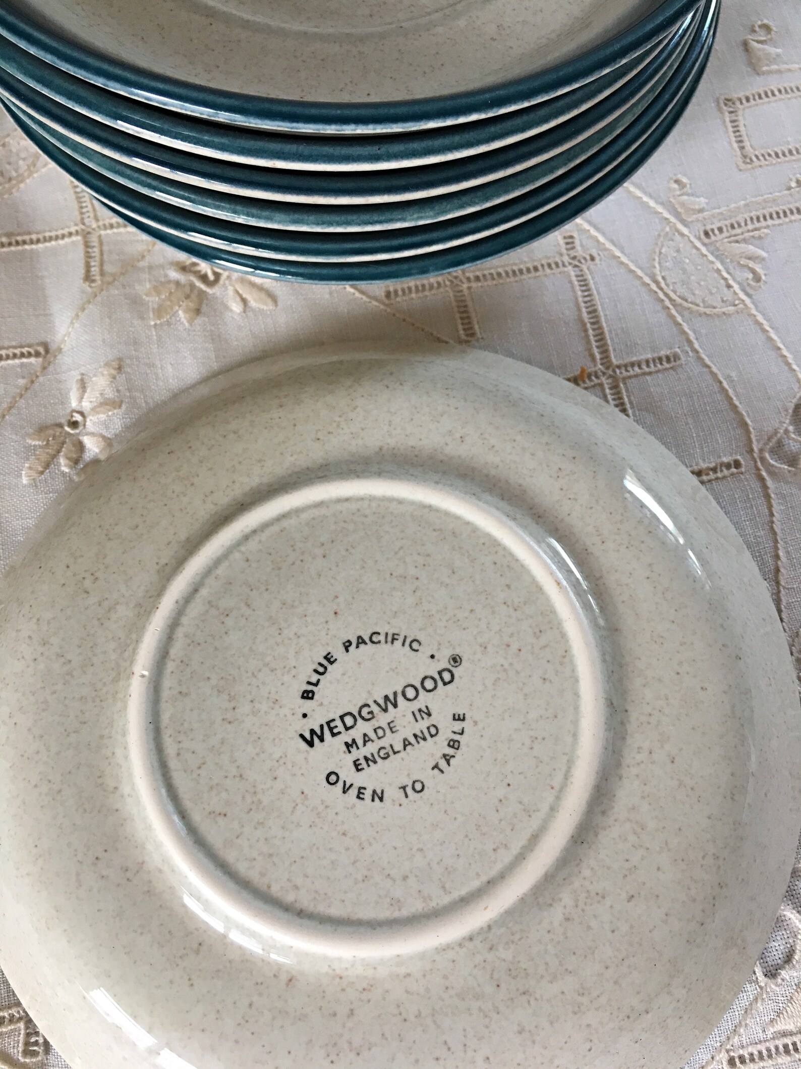 Wedgwood Blue Pacific Saucers Set of 4 Etsy