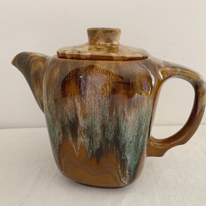 Beauce Canada Teapot, Brown and Green Glaze
