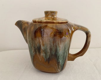 Beauce Canada Teapot, Brown and Green Glaze