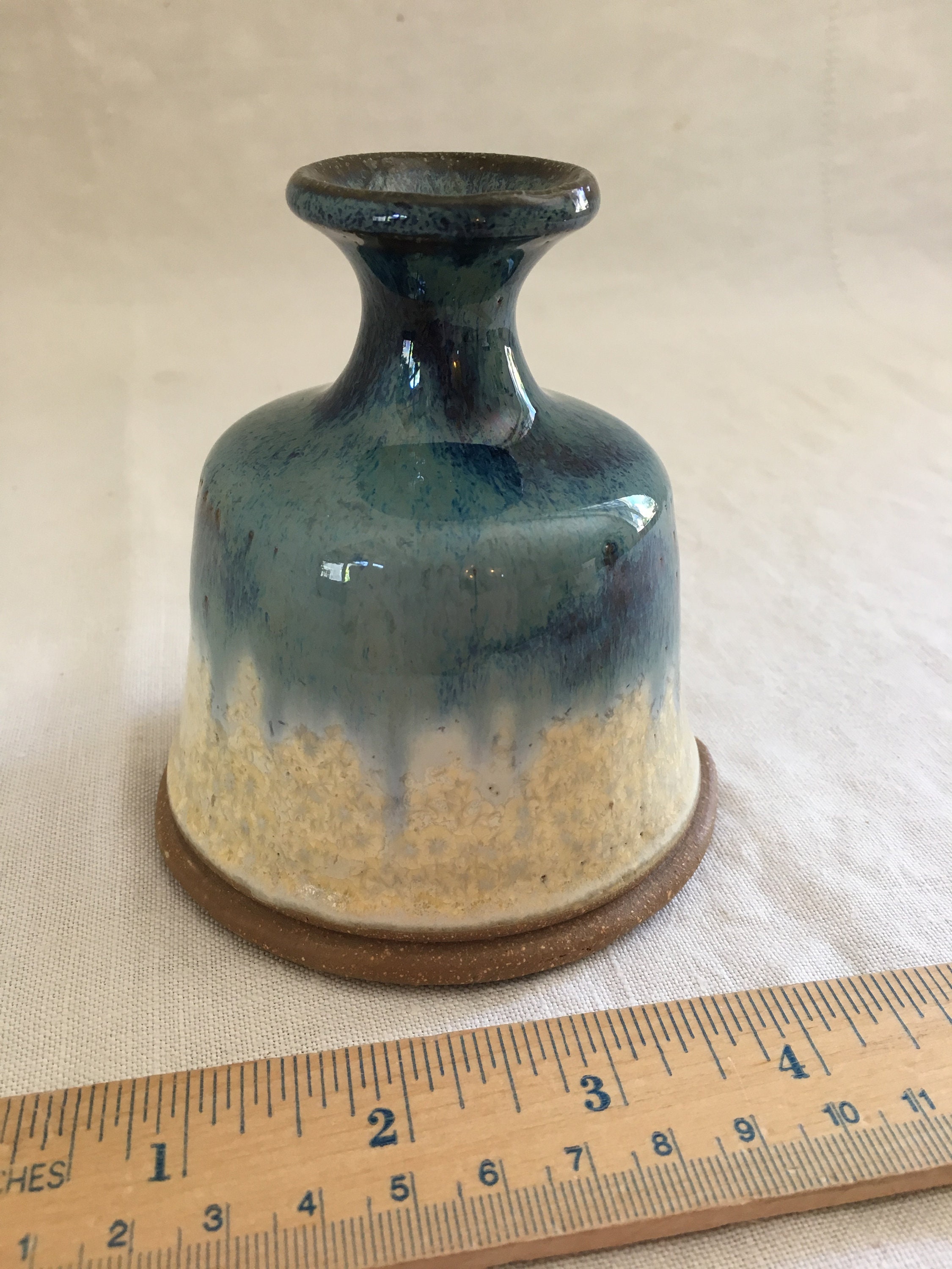 Alatoria Studio Pottery Blue Drip Glaze Art Vase - Etsy