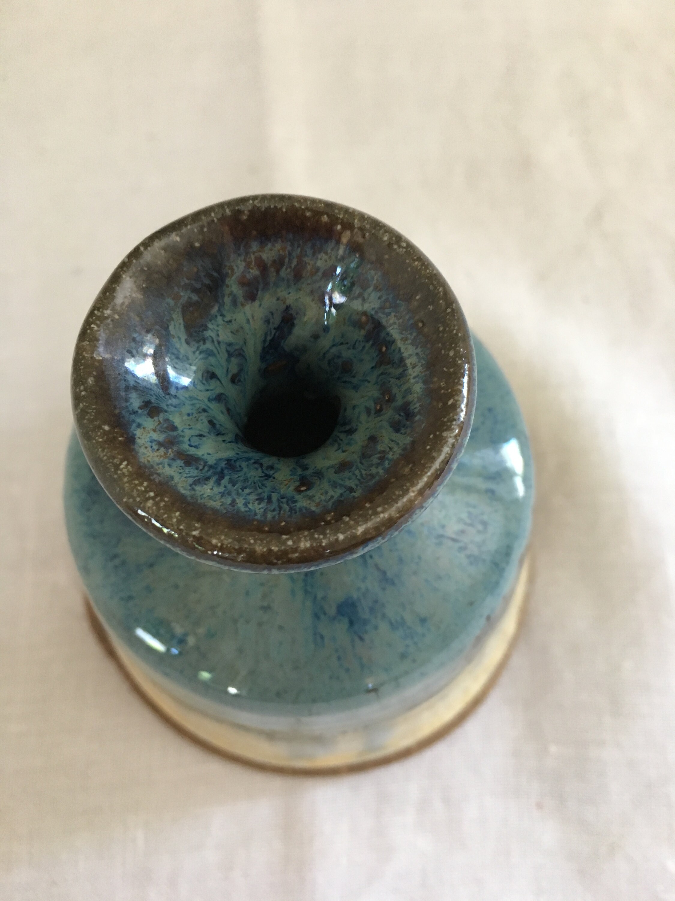 Alatoria Studio Pottery Blue Drip Glaze Art Vase - Etsy