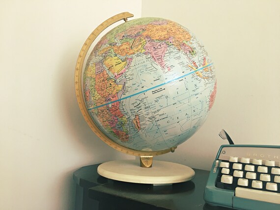 Vintage Replogle Globe 12 Inch World Nation Series From The Vintage Replogle Globe 12 Inch World