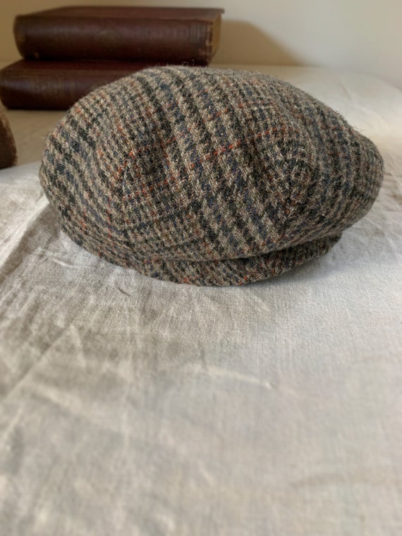 Wool Tweed Flat Cap with Fold Down Flaps, Luckat,… - image 5