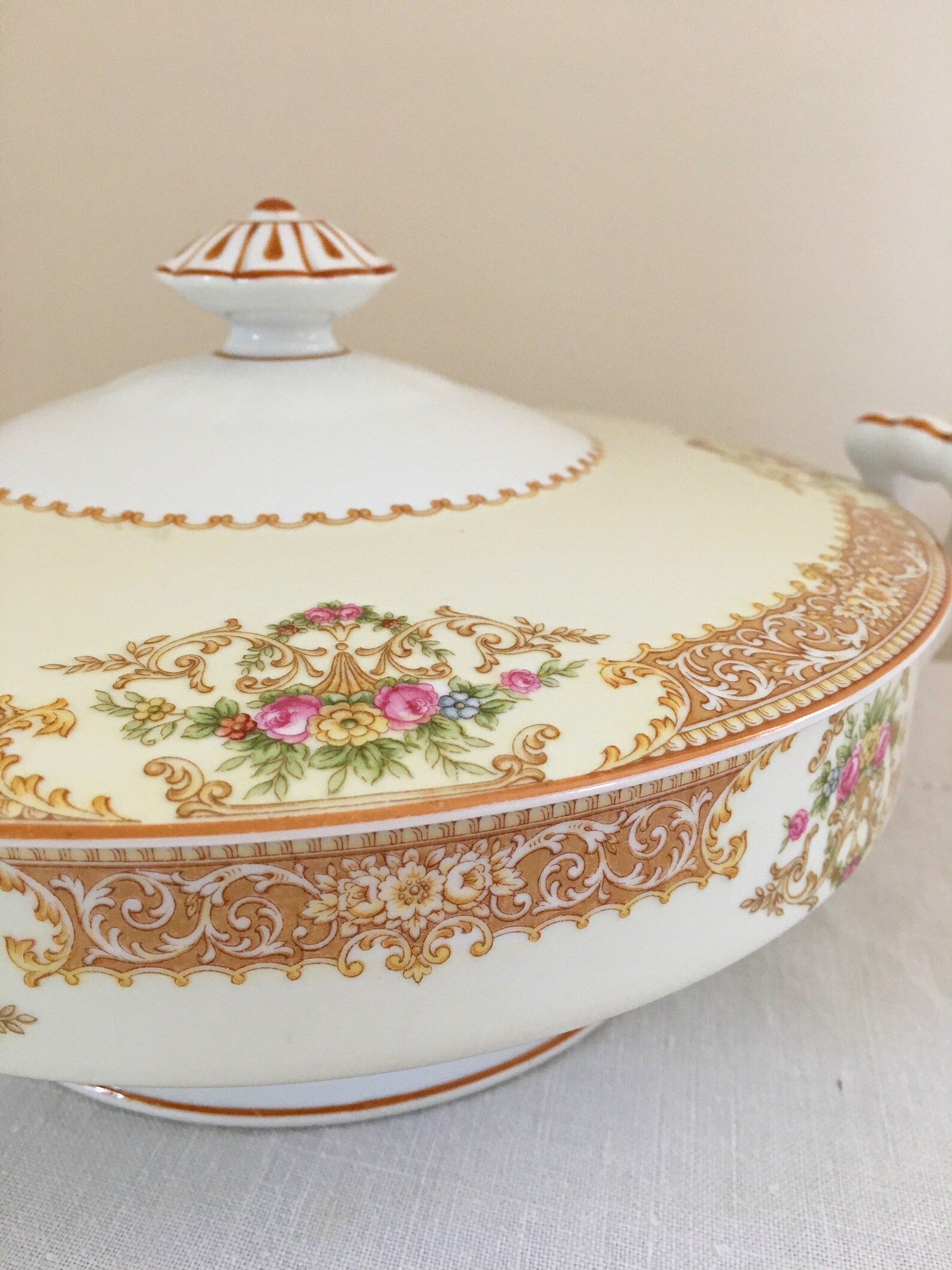 Noritake Covered Vegetable Bowl Vintage Nippon for Etsy