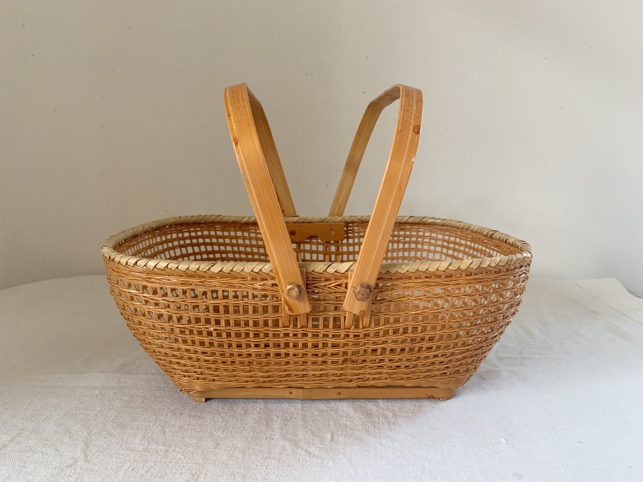 rattan woven basket rattan basket with handles large rattan basket Myanmar  baskets – Palm Bungalow