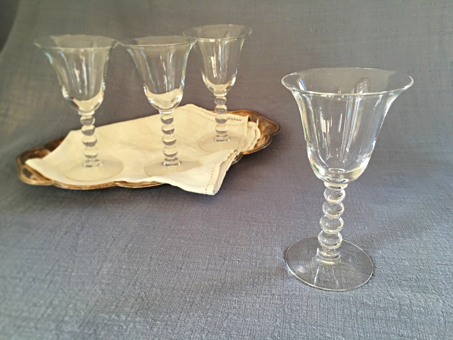 Candlewick Wine Glasses Set of 4 Clear Depression Glass Etsy