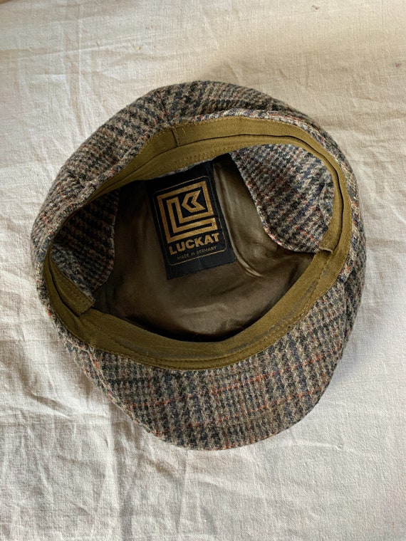 Wool Tweed Flat Cap with Fold Down Flaps, Luckat,… - image 6