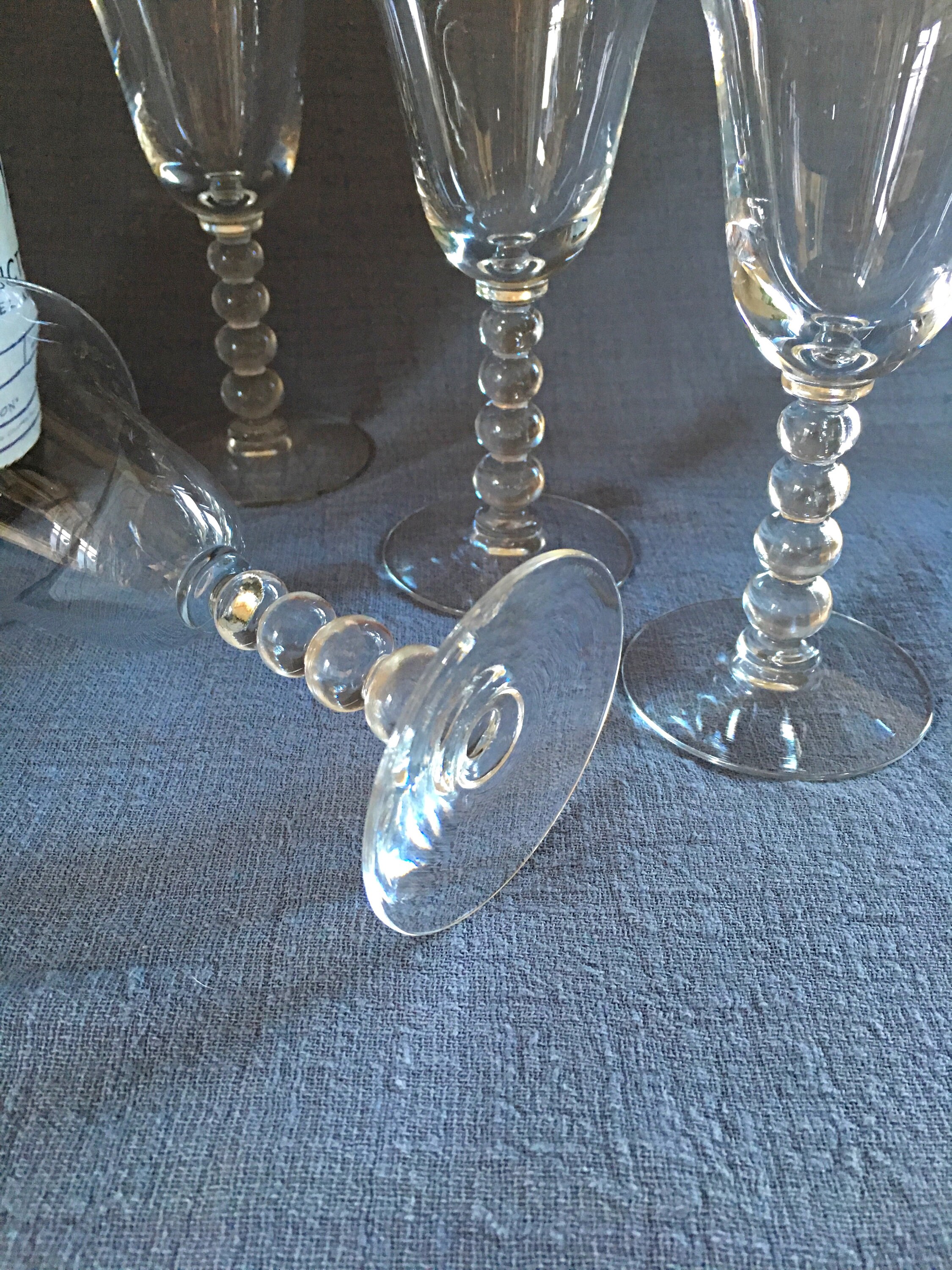 Candlewick Wine Glasses Set of 4 Clear Depression Glass Etsy