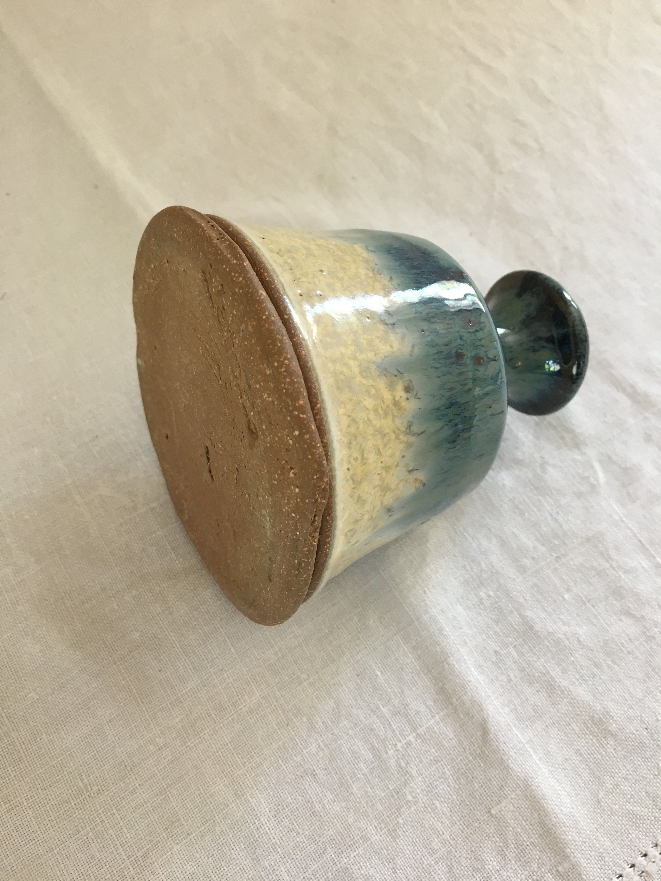 Alatoria Studio Pottery Blue Drip Glaze Art Vase - Etsy