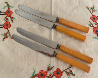Antique Joseph Rodgers & Sons Dinner Knives, Set of 6, Cutlers to