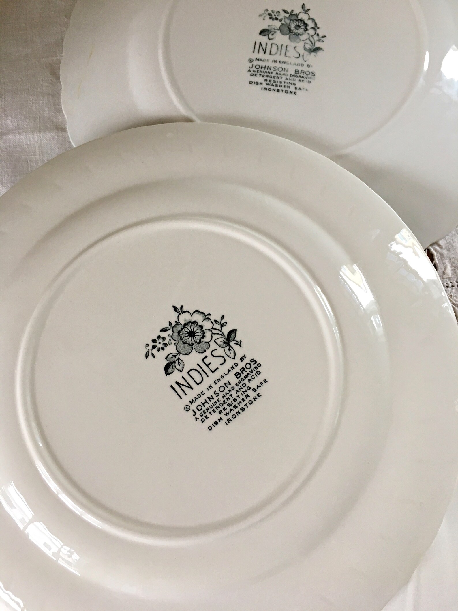 Johnson Brothers Indies Blue Dinner Plates Dinnerware Set of Etsy