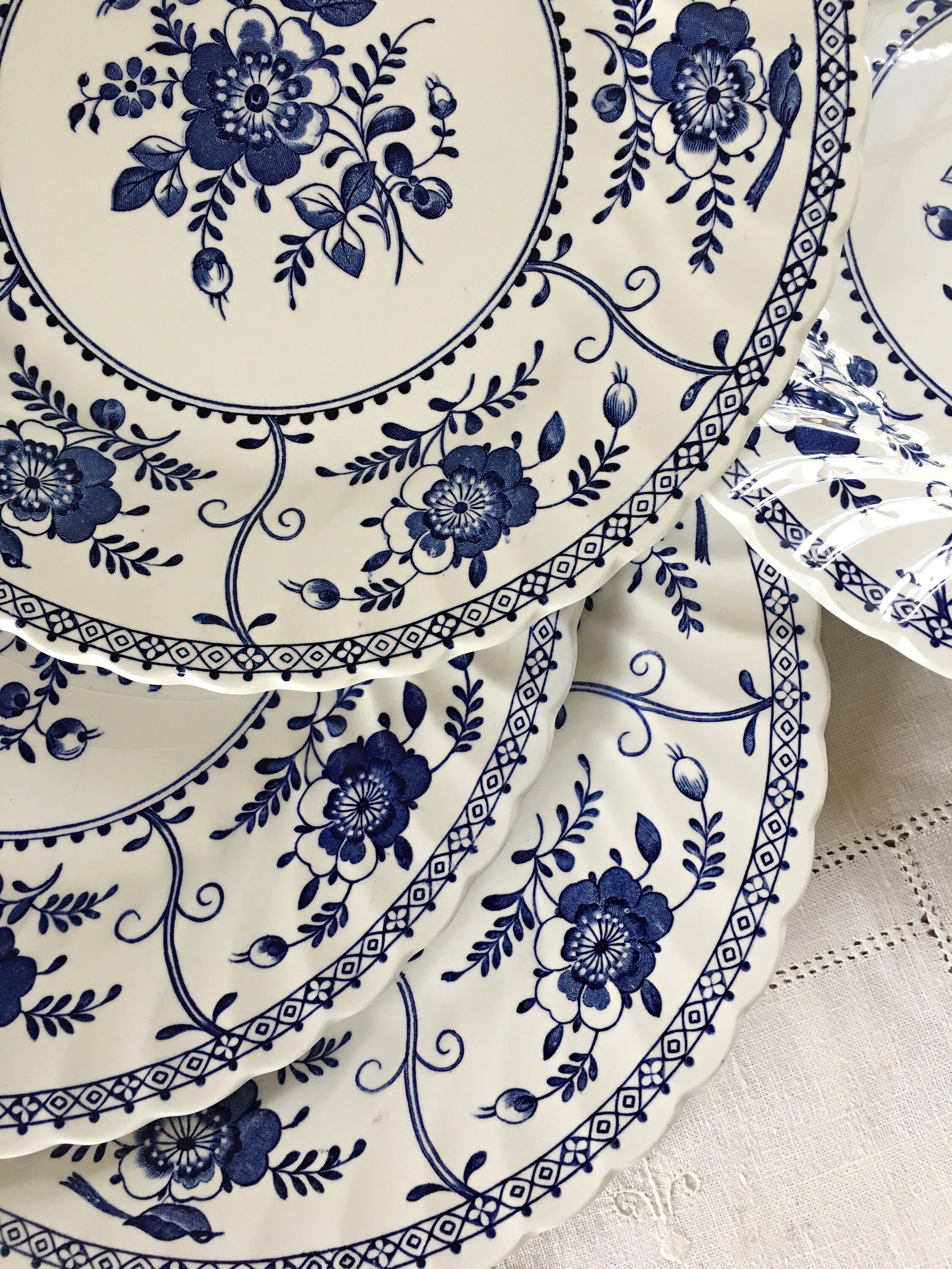 Johnson Brothers Indies Blue Dinner Plates Dinnerware Set of Etsy