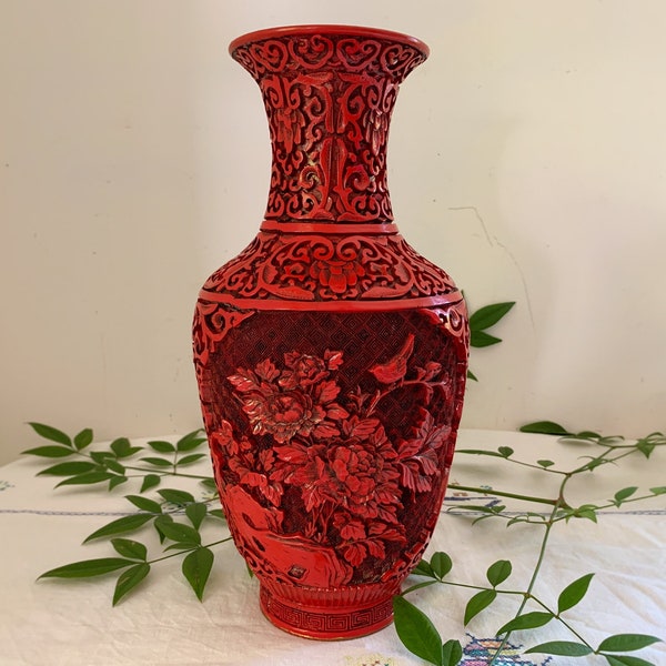 Cinnabar Vase Etsy