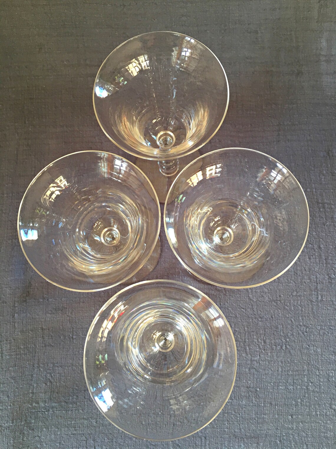 Candlewick Wine Glasses Set of 4 Clear Depression Glass Etsy