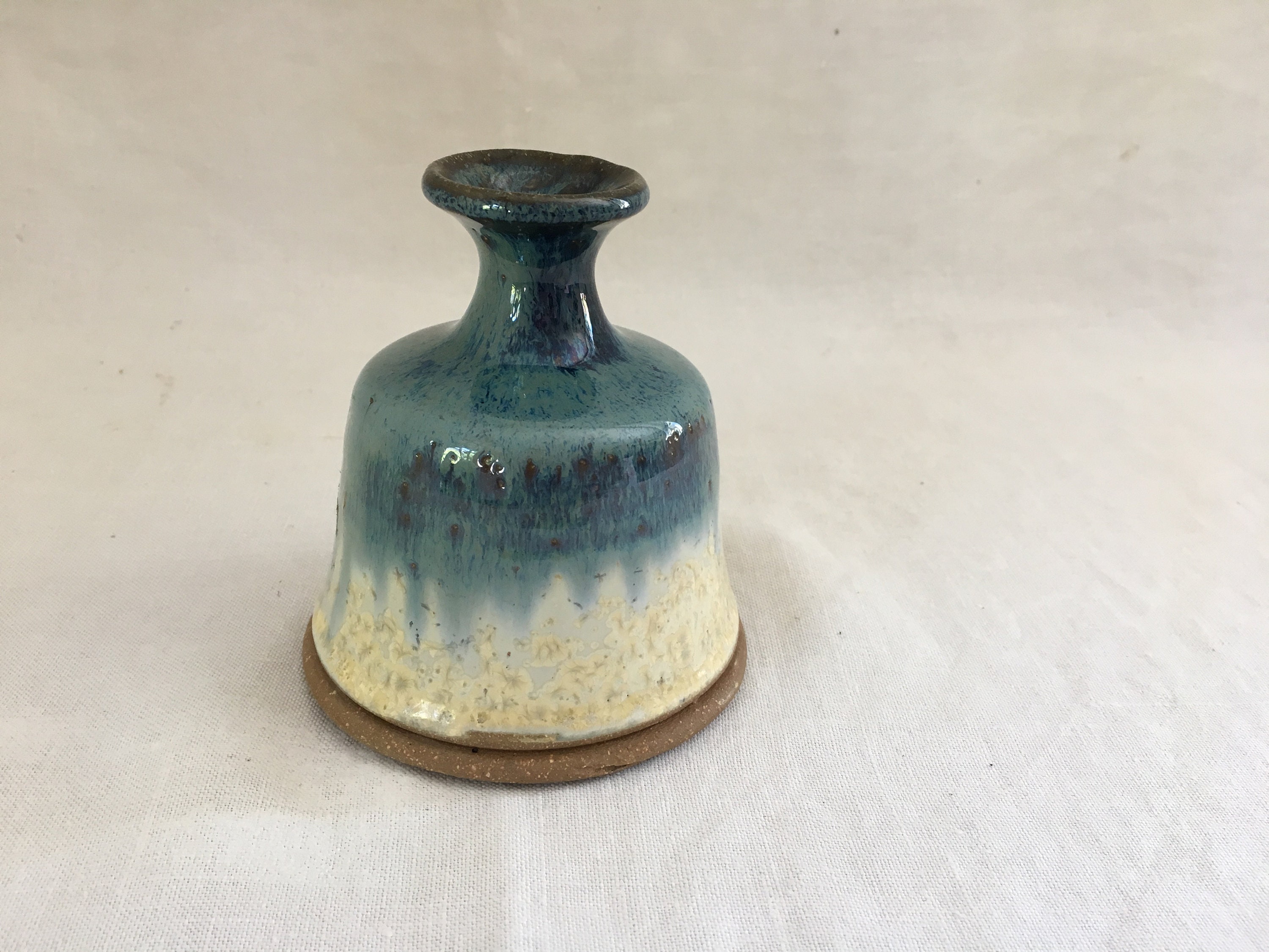 Alatoria Studio Pottery Blue Drip Glaze Art Vase - Etsy