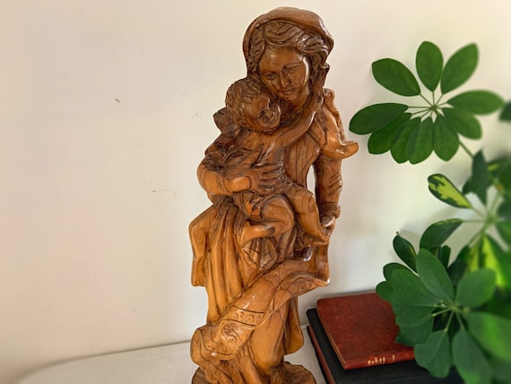 ビンテージ　70s wood sculpture オリーブ ビンテージ70s wood sculpture オリーブ