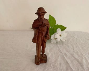 Carved Wood Man Figurine