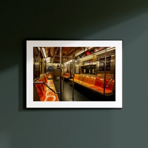 New Yorker U-Bahn Zug Innenraum Druck, U-Bahn Innenraum, New York Druck, Wandkunst, Poster, Wand-Dekor, digitaler Download, Digitaldrucke