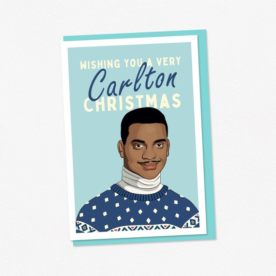 Carlton Christmas Card / Carlton Banks / Fresh Prince of Bel Etsy UK