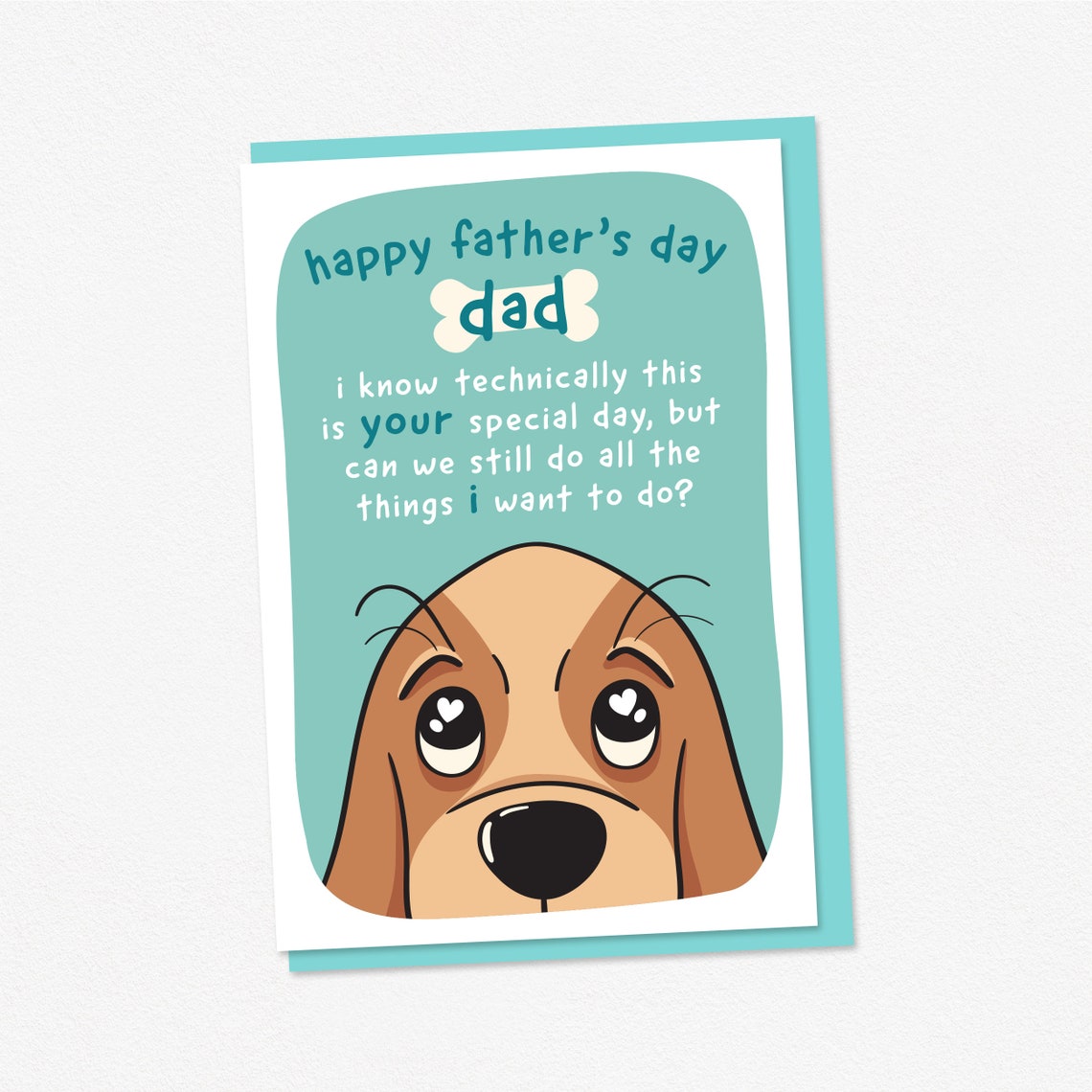 Father's Day Card From the Dog Dog Dad Card Cute - Etsy