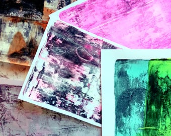 Original Anime and Manga Gelli Print Experiments