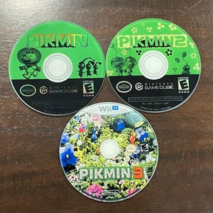 Pikmin 1, 2, 3 Disc Glass Coasters - High Quality - Video Game Disc Art Inspired Coasters - Great Gift Set for Fans and Collectors
