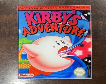 Kirby's Adventure Tempered Glass Coaster - NES Retro Gaming Gift