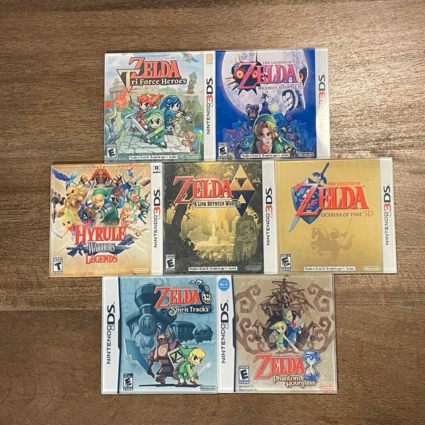 The Legend of Zelda 3DS and DS Coasters - Majoras Mask - Ocarina of Time - Spirit Tracks - Phantom Hourglass - A Link Between Worlds - Glass