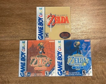 Zelda Gameboy Color Glass Coasters – Link's Awakening, Oracle of Seasons, Ages